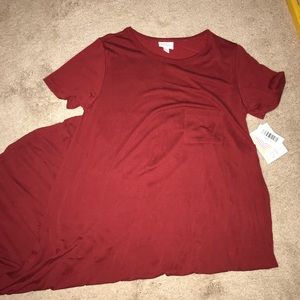 LuLaRoe S Carly Wine 60% Modal NWT